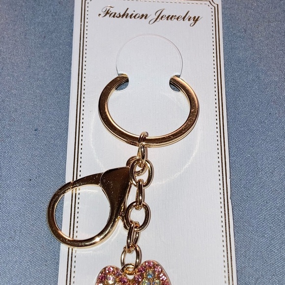 Pink and Gold Fashion Jewelry Keychain - Picture 3 of 3